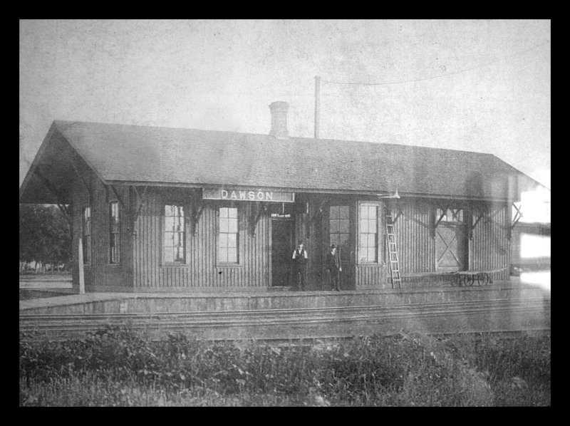 Copy of Dave0961.jpg - c. 1945 Dawson, ND: home of Mathias and Laura Zeltinger: train station.